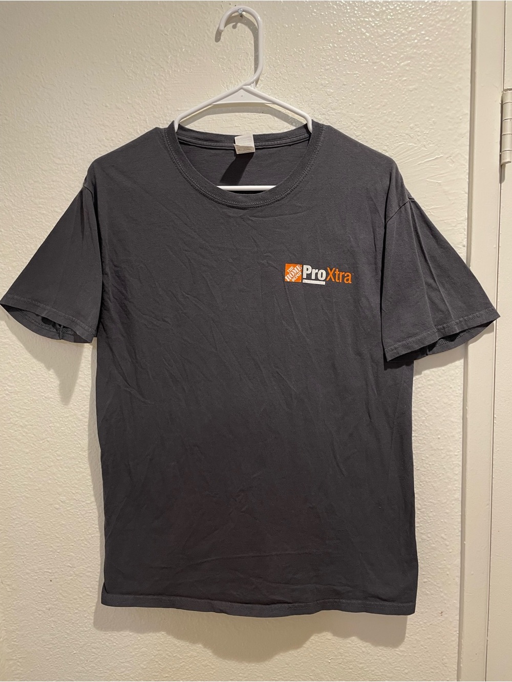 Home Depot Pro Xtra T Shirt Men Medium Gray Fruit of the Loom Graphic Tee M